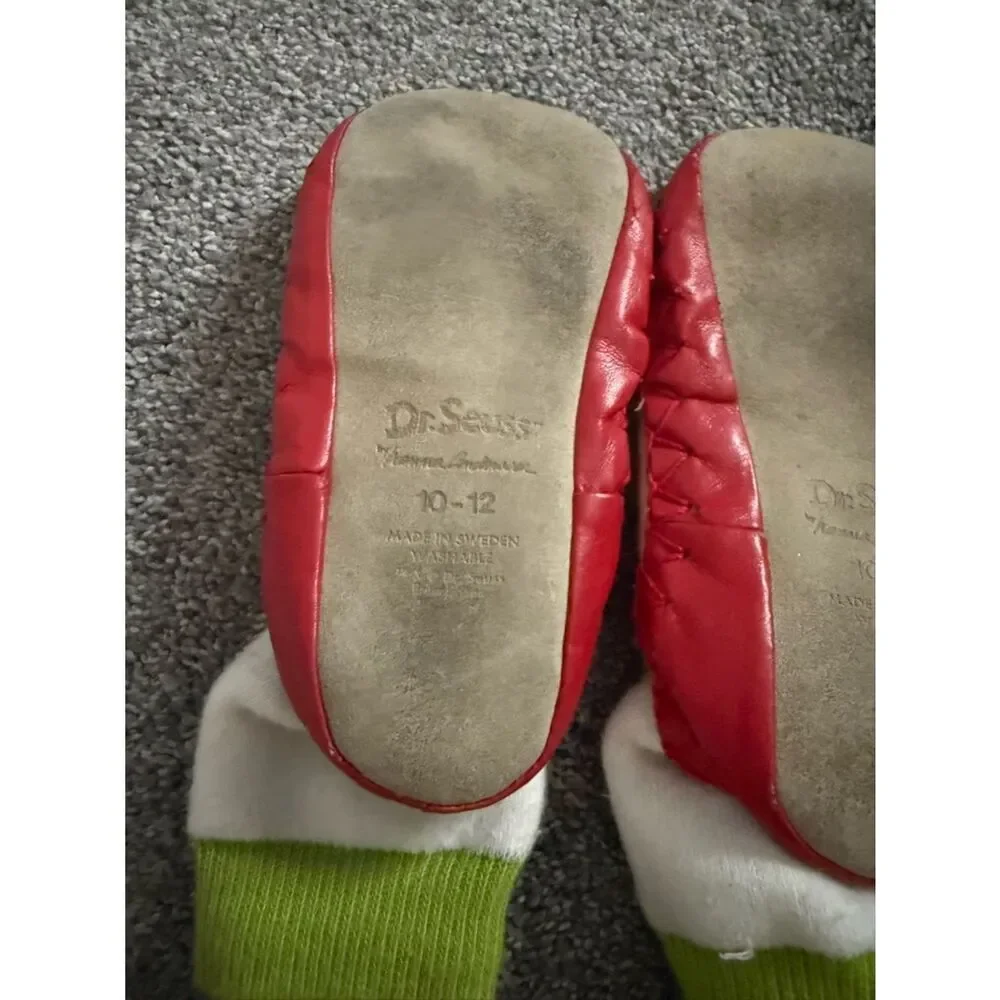 Hanna Andersson Grinch Moccasin Slippers Sz 10-12